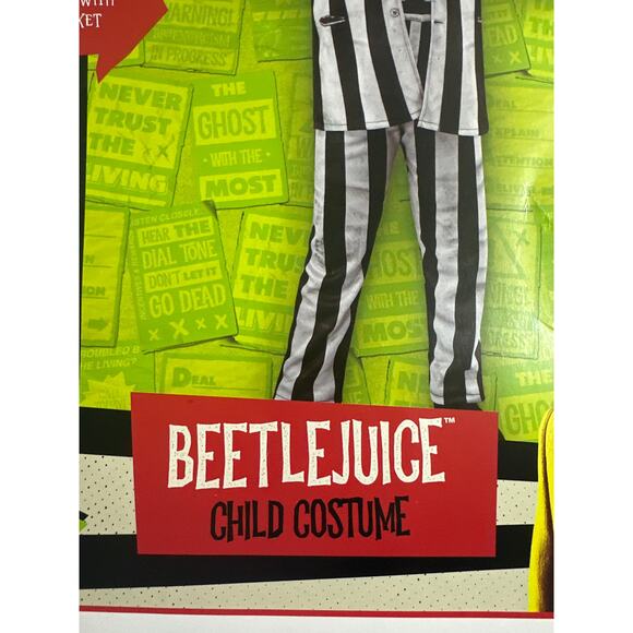 Rubies Beetlejuice Child Halloween Costume Size Large  10-12  (8-10 Years) - Picture 4 of 5